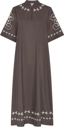 Julie Fagerholt - Heartmade Maxi Jurk - Dames - Maxi kleedjes - Bruin - XS - Kleedjes