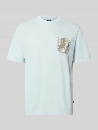 HUGO BOSS Regular Fit T-Shirt aus reiner Baumwolle Modell C-Tigerman 49 in Hellblau, Gr&ouml;&szlig;e XXXL