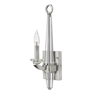 Netlighting Hinkley Ascher 1 Light Wall Light Polished Nickel in Grey