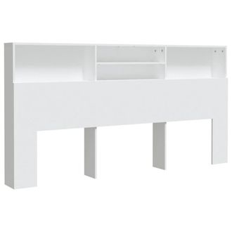 Berkfield Home Headboard Cabinet White 200x19x103.5 cm