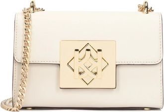 Kazar Elegante graanleren tas om over de schouder te dragen - Dames - Schoudertassen - Beige - ONE Size - Leer - Tassen