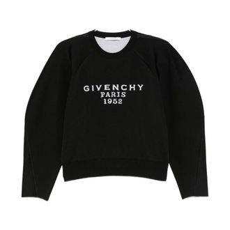 Givenchy Round-neck Knitwear, female, Black, Size: S Black Sweater Collection