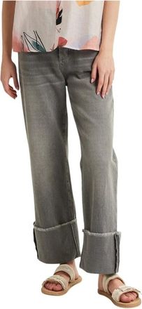 Alessia Santi Jeans, Dames, Grijs, W28, Straight Jeans