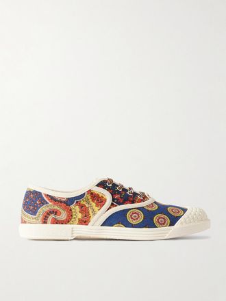 Valentino Garavani Sneakers In Twill Stampato Bay By Bay - Blu