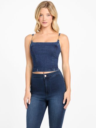 Guess Eco Bailee Chain Denim Top