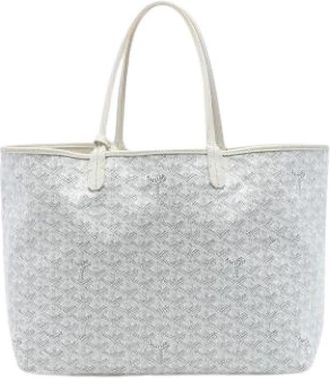 Goyard Pre-owned Saint Louis Tote - Dames - Vintage Shopper - Wit - ONE Size - Leer - Vintage