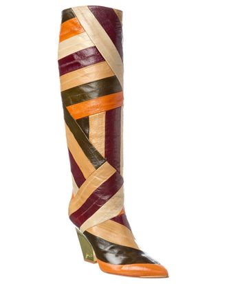 Tory Burch Lila Leather Knee-High Boot
