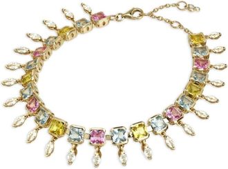 Lark & Berry 14kt yellow gold Ful Blossom sapphire and diamond bracelet - women - Lab Grown Diamond/Sapphire/14kt Gold - One Size