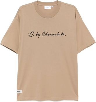 Chocoolate logo-print T-shirt - men - Cotton - S - Brown