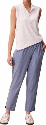 Tribal Womens Pull-On Capri Pants In Dust Blue