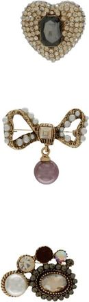 Dansk Copenhagen Accessoires, Dames, Grijs, ONE Size, Tracey 3in 1 Broche Set