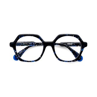 Etnia Barcelona Brutal No.32 Hexagonal Geometric Eyeglasses with Marbled Accents
