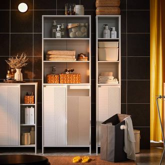 SoBuy Narrow Bathroom Tall Cabinet - Space-Saving Design in White