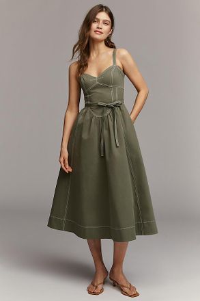 Mare Mare Cotton Seamed Midi Dress