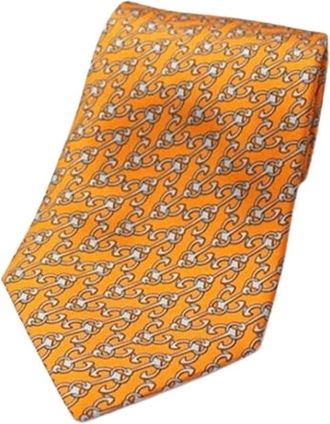 Herm&egrave;s Pre-owned Cravat - - Pre-owned - Uomo - Arancione - ONE SIZE