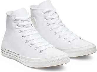 Converse Chuck Taylor All Star High Top Sneaker in White Monochrom at Nordstrom, Size 12 Womens