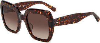 Kate Spade New York Dark Havana/Brown Shaded Zonnebrillen Naomi/S - Dames - Zonnebrillen - Bruin - 52 MM - Accessoires