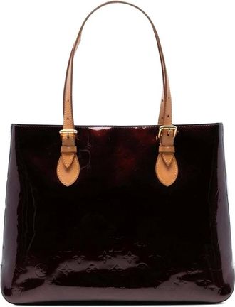 Louis Vuitton Pre-owned Tote Bags, female, Purple, Size: ONE SIZE Pre-owned Vintage Monogram Vernis Tote Bag