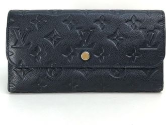 Louis Vuitton Infini Navy Monogram Empreinte Long Wallet (Bi-Fold) (Pre-Owned)
