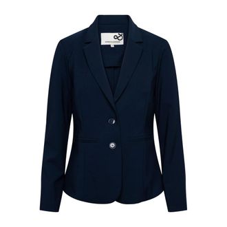 &Co Woman Phileine Heavy Travel Blazer - Dames - Jassen - Blauw - Maat: L Leer