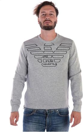 Emporio Armani Sweatshirt Hoodie - Heren - Sweatshirts - Grijs - S - Polyester - Hoodies & sweatvesten