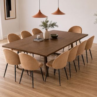 Dmora Silla Achito, 10 Sillas, Acolchadas, Peso Soportado 120 Kg, Beige