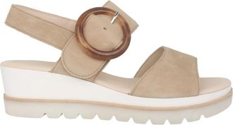 Gabor Stijlvolle damessandalen collectie - Dames - Sleehakken - Beige - 43 EU - Su&egrave;de - Schoenen