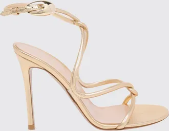 Gianvito Rossi Sandali Jungle Mamba in nappa laminata con tacco a stiletto