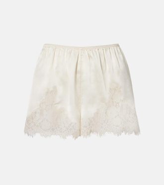D&ocirc;en D&ocirc;en Iona lace-trimmed silk shorts