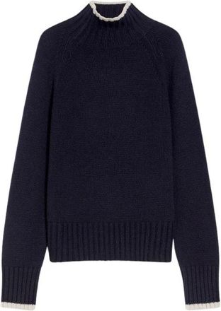 Max Mara Truien & Vesten, Dames, Blauw, M, Wol, Mantova Truien