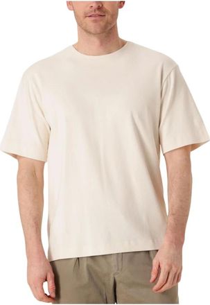 Profuomo Tops, Heren, Beige, XL, Heren Polo & T-shirts Crewneck Oversized