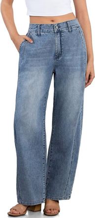 Wash Lab Denim Sweetheart Barrel Leg Jeans in Relaxed Blue at Nordstrom, Size 31