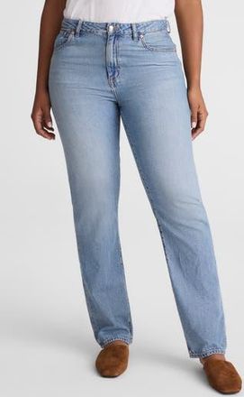 Madewell The Curvy Dean Easy Straight Jeans in Faded Horizon Wash at Nordstrom Rack, Size 32