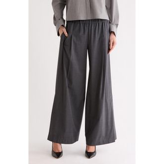 TWP Eva Wide Leg Pull-On Pants in Dark Charcoal at Nordstrom Rack, Size Xx-Small