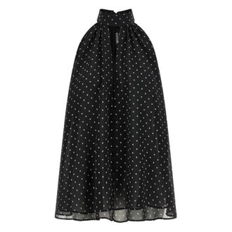 Rotate ROTATE Birger Christensen, Sleeveless Tops, female, Black, Size: XS Sleeveless Chiffon Top