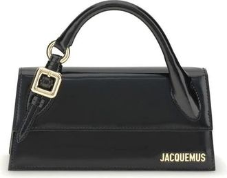 Jacquemus Gestructureerde leren handtas met metalen gesp - Dames - Handtassen - Zwart - ONE Size - Katoen - Tassen