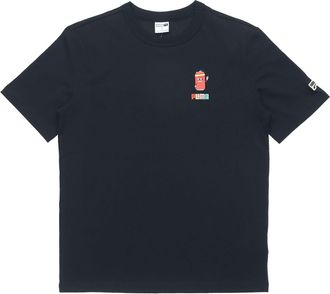 Puma Sports Alphabet Printing Round Neck Short Sleeve Black 531335-51
