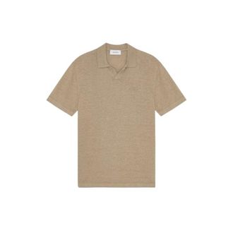 Les Deux Emmanuel Knit Polo - Heren - Tops - Beige - Maat: XL Katoen