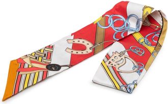 Herm&egrave;s Pre-owned Hermes Brides et Gris-Gris Silk Twilly Scarf Ladies HTUGOYGN1JLS7OO2