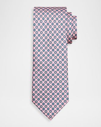 Brioni Men & apos;s Micro-Medallion Silk Tie
