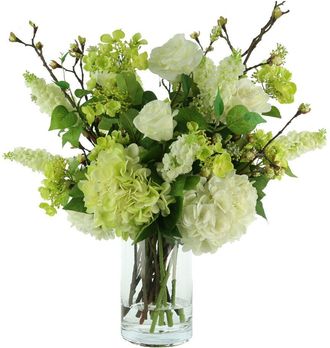 Creative Displays Inc. White Rose & Snap Dragon Arrangement