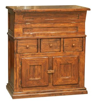Biscottini International Biscottini - Artesa De Madera Maciza De Tilo Acabado Con Efecto Nogal 81x45x92 Cm