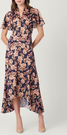 Shoshanna Apollo Floral Cinnie Dress in Navy Multi at Nordstrom, Size 12
