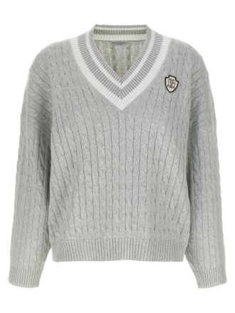 Brunello Cucinelli Womens Cotton Cable Knit Sweater