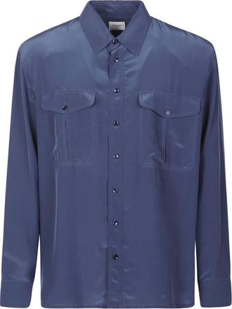 Saint Laurent Overhemden, Heren, Blauw, L, Casual Shirts