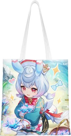 Generic 40.6 X 38.0 cm Canvas Totes Hand Shopping Bag With All Roles Print Genshin Impression For Daily Impact Shopping Shoulder Bag