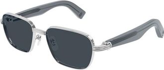 Cartier Vierkante Zonnebril - Heren - Zonnebrillen - Grijs - 55 MM - Nylon - Accessoires