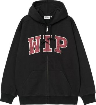 Carhartt Work in Progress Robuuste Hooded Sweat Jacket - Heren - Vesten met rits - Zwart - S - Katoen - Hoodies & sweatvesten