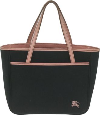 Burberry Blue Label Black Canvas Handbag (Pre-Owned)