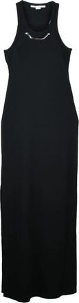 Stella McCartney Nekloze maxi jurk - Dames - Maxi kleedjes - Zwart - M - Katoen - Kleedjes